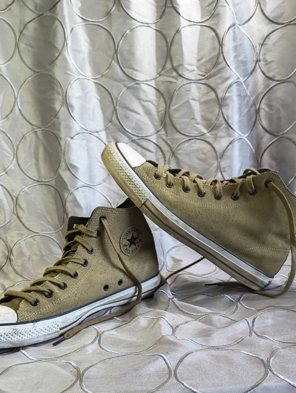 Converse Men’s High-Top Sneakers - Tan Size 11